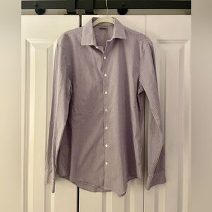 Kenneth Cole purple gingham dress shirt